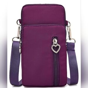 Crossbody Bag Cell Phone Sleeve Concert Venue Bag Adiustable Strap Arm Wrist NWT